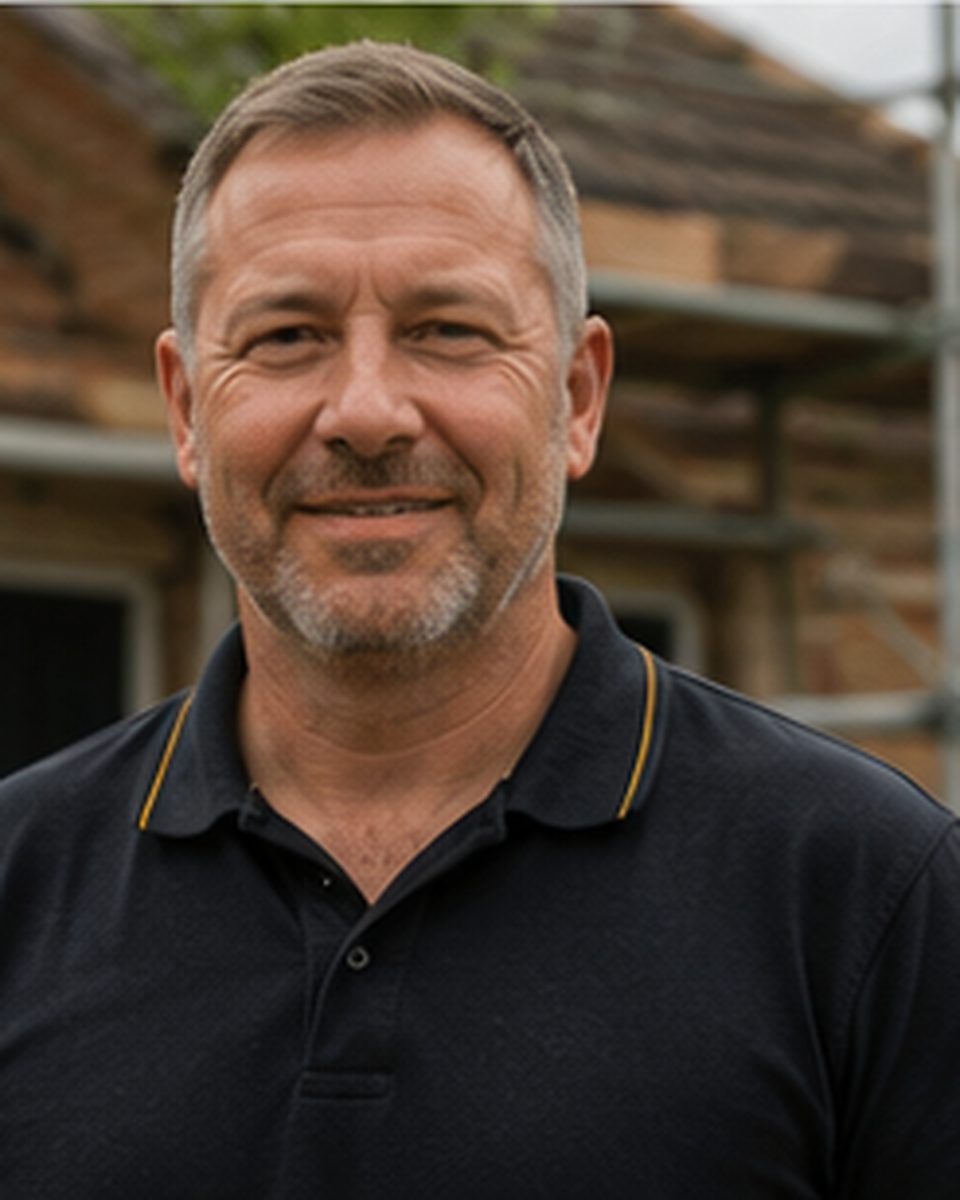 Marcus, owner of MH Roofing, on a residential job site